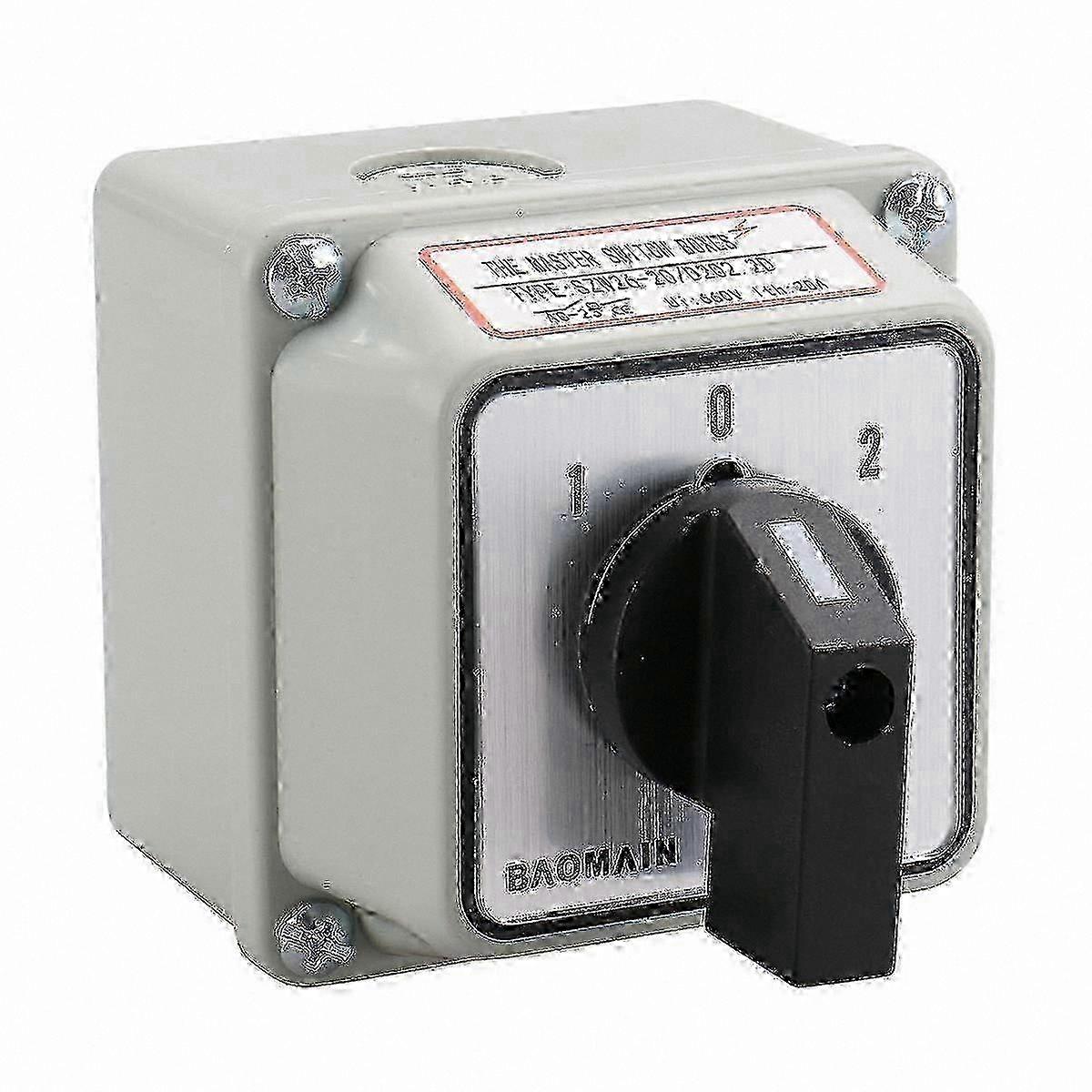 Universal Changeover Switch 20A 2-Pole 3-Position 660V with Master Switch Box