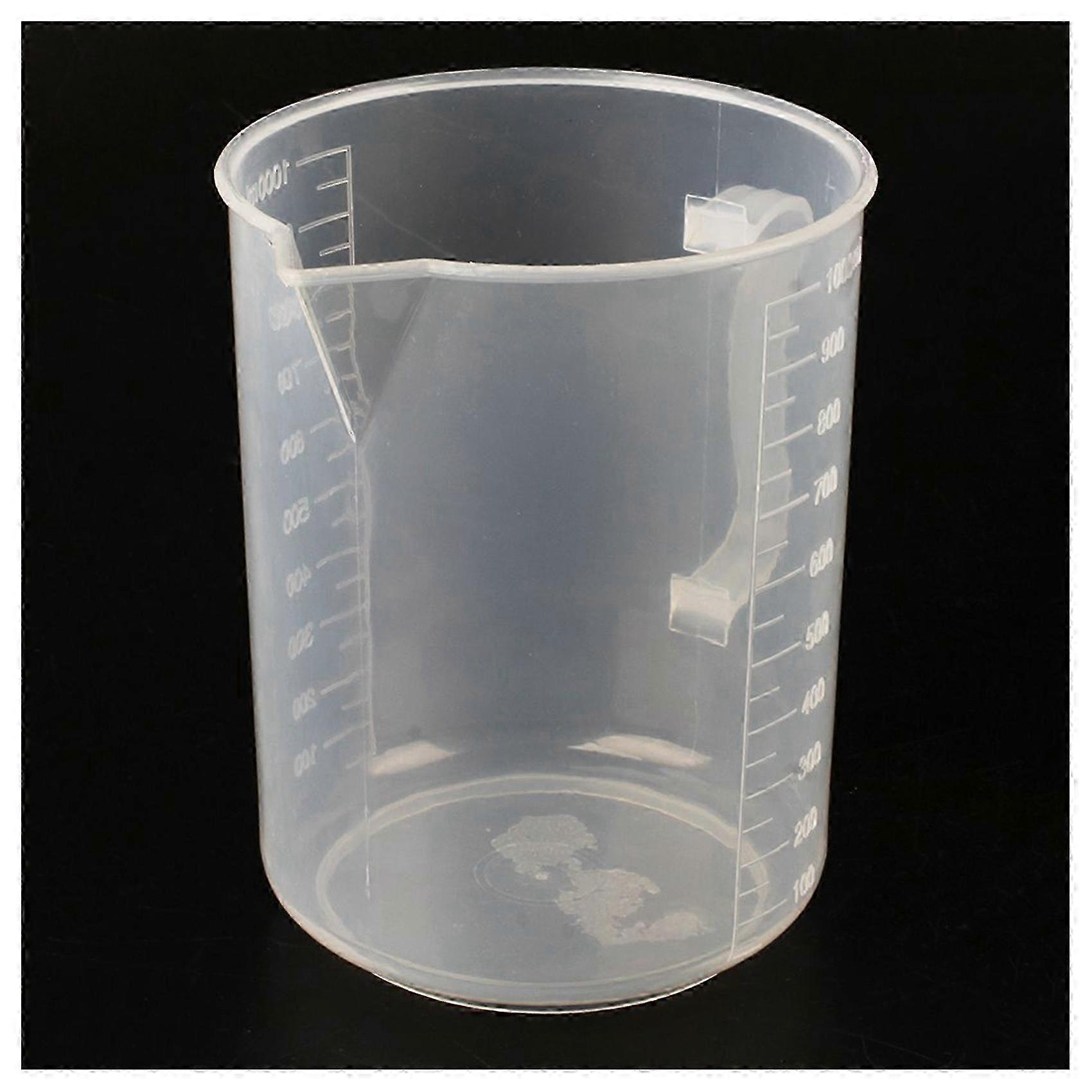 3X 1000Ml Transparent Graduated Beaker with Handle