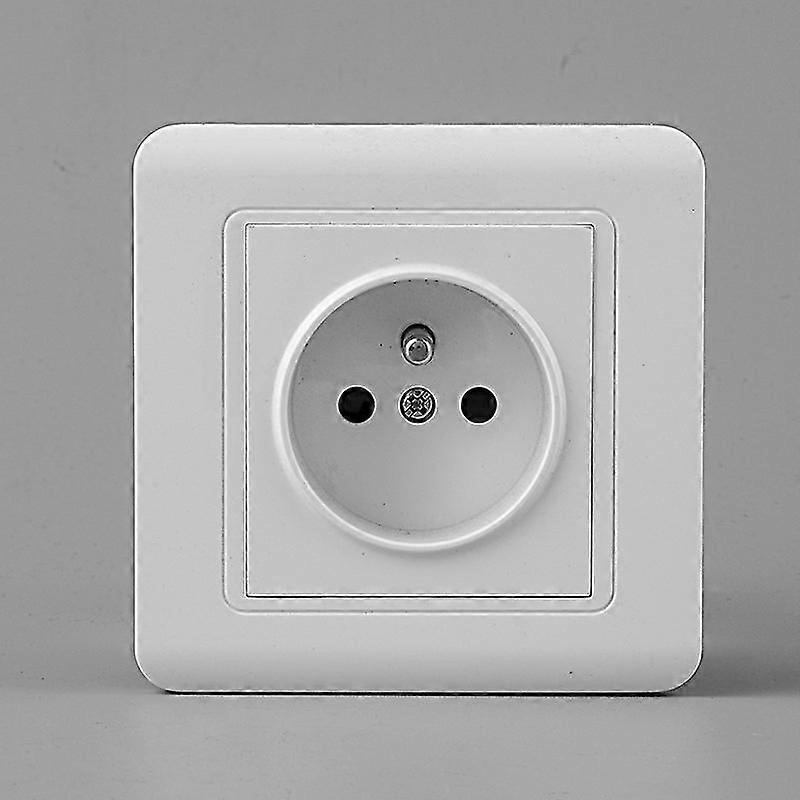 French Socket Panel Wall 2p+e Power Socket Automatic Terminals Complete Surface-Mounted Equipment White 2026 New