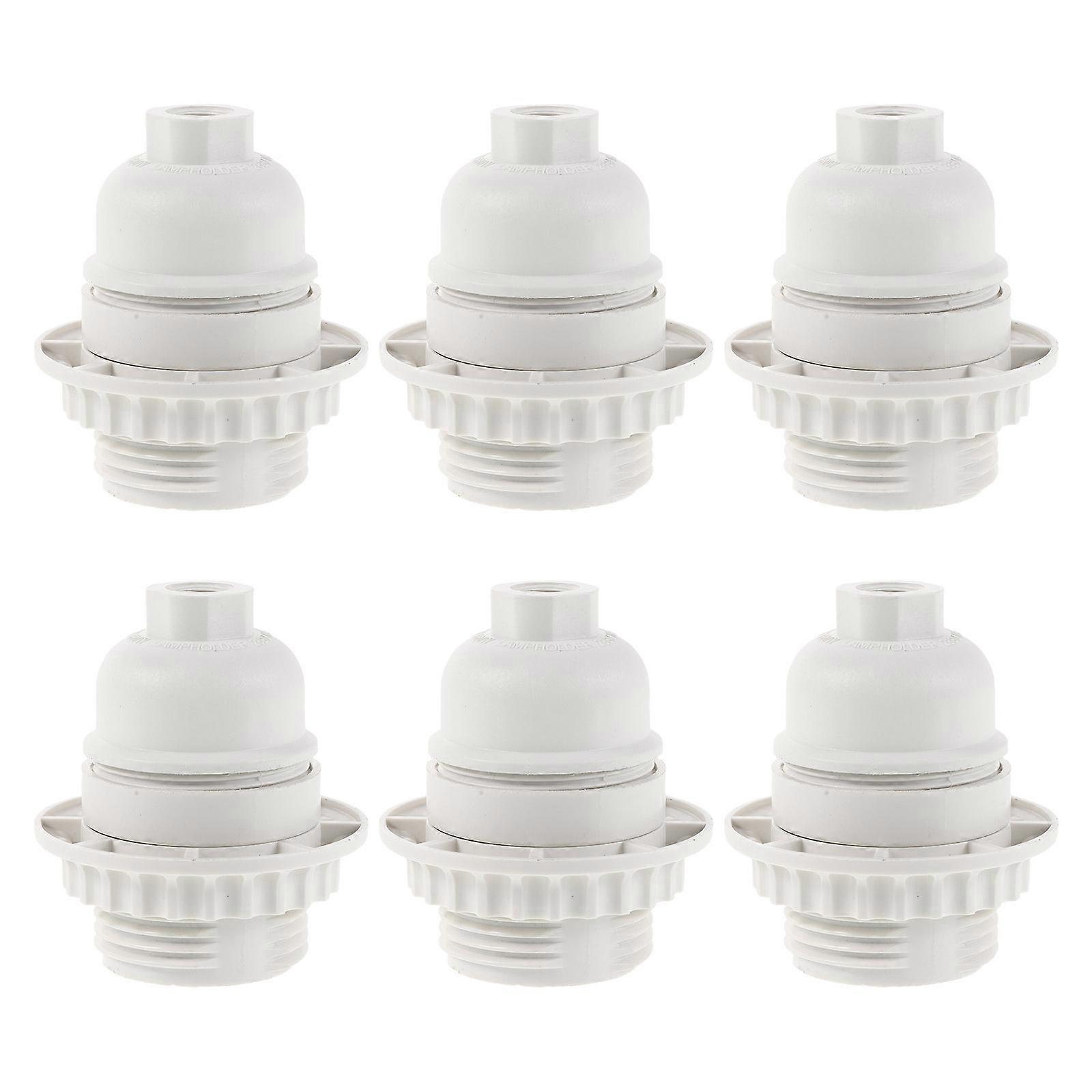 6PCS Light Socket Replacement: E26 Lamp Holder Socket - Bakelite Thread Light Base for US Standard Pendant Lighting Fixture