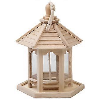Futterkäfig aus Holz für Vögel, robust und mit Sitzstange für Papageien