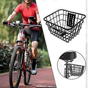 Front Bike Basket with Screws Large Capacity Strong Load-bearing Rustproof Mountain Road Bicycle Basket Replacement