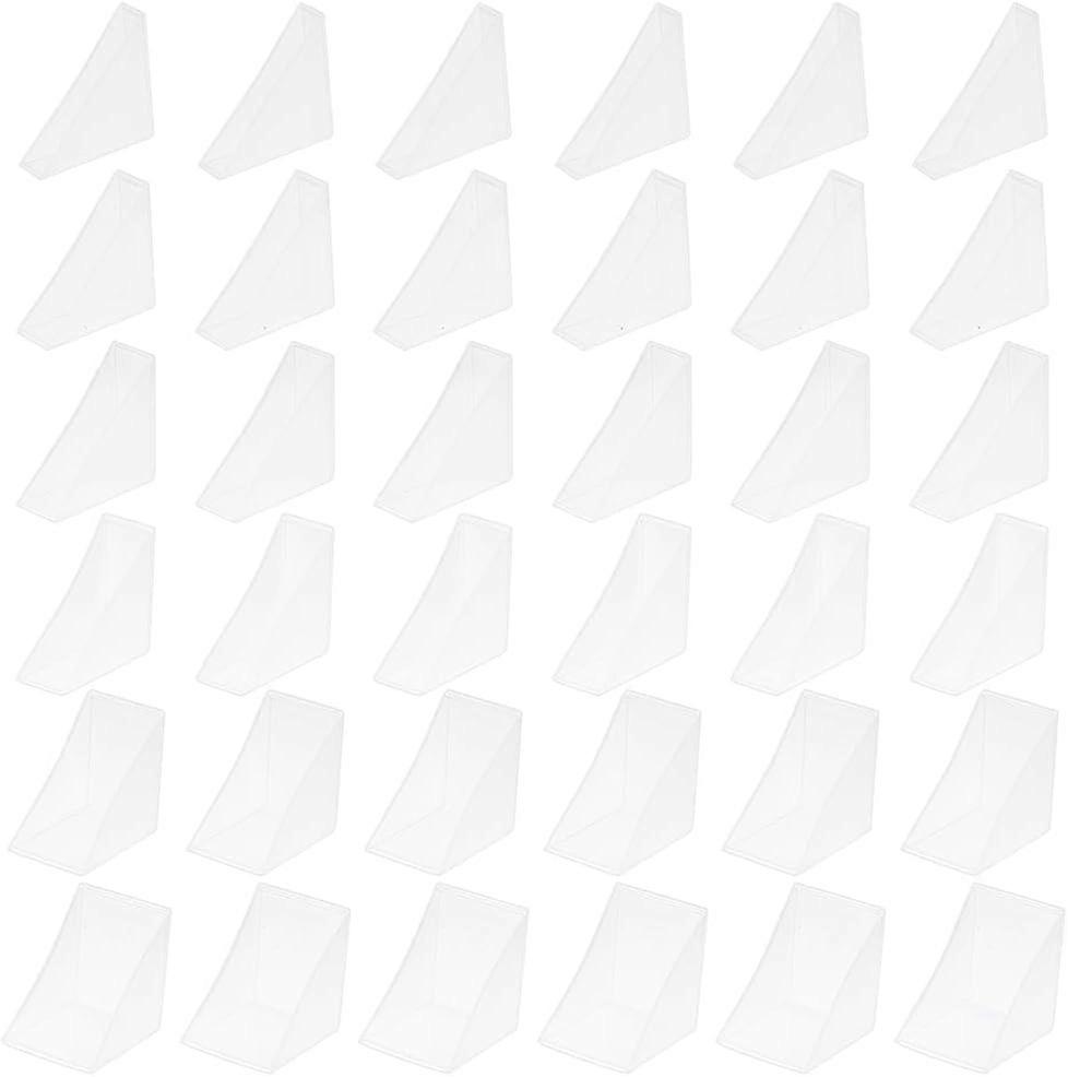 36Pcs 6 Sizes Triangle Protector Translucent Plastic Corner Guards Covers Proofing Edge Protector for Picture Frame Mirror