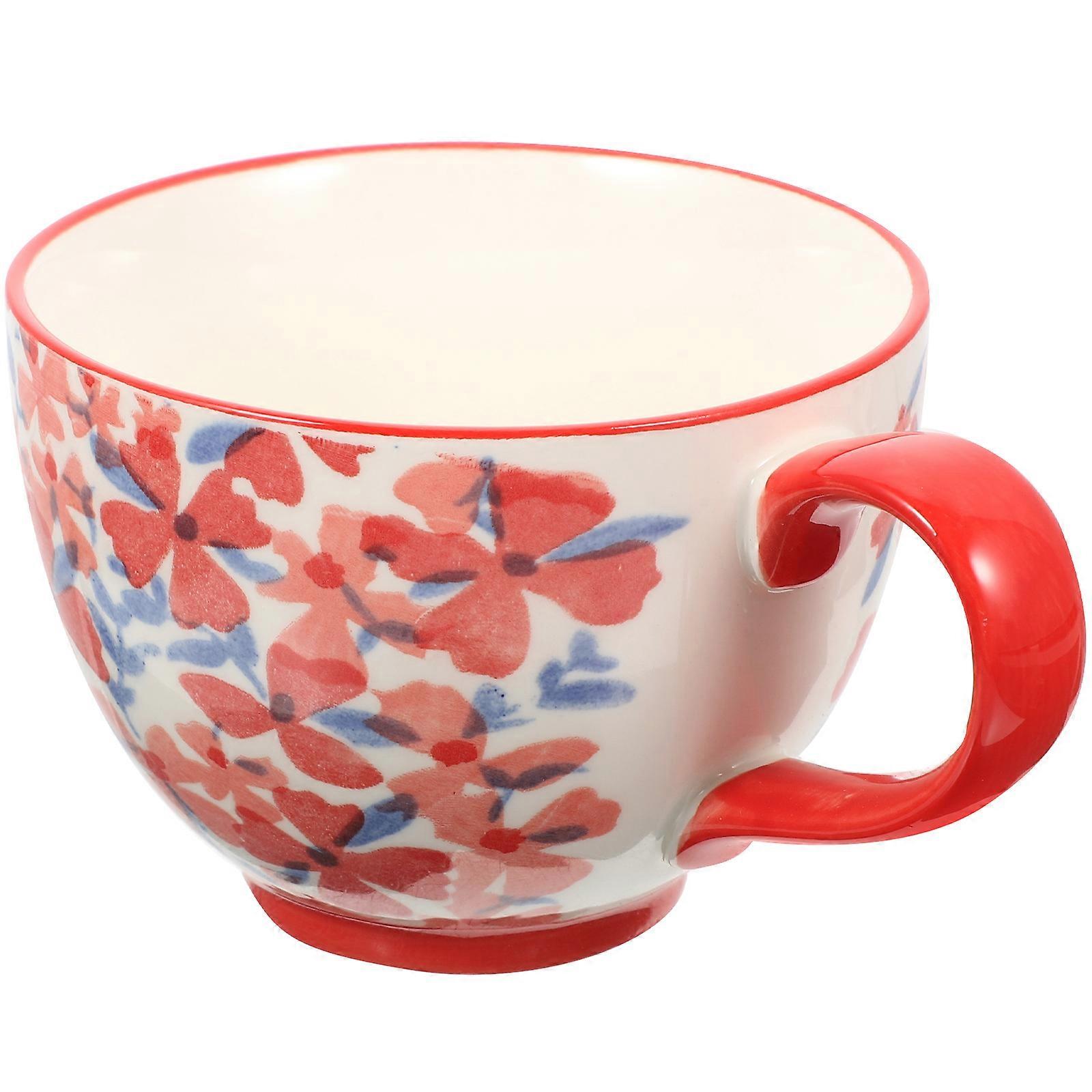 Oatmeal Cup Ceramic Drinking Cup Large Capacity for Storage Use