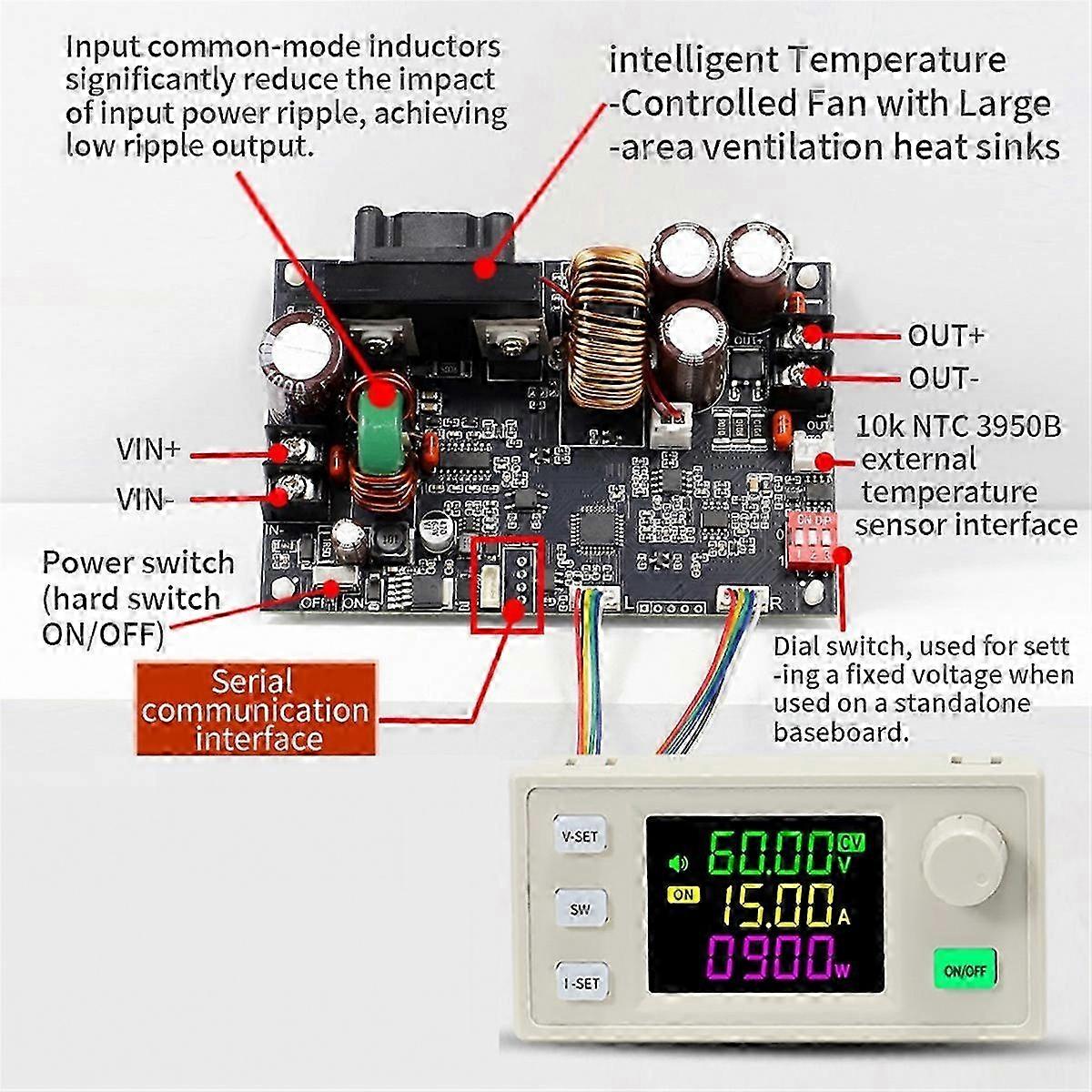 Constant Voltage & Current Maintenance Step-Down Module (15A/900W)