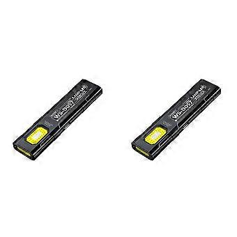 2X LED Keychain Flashlight Rechargeable 550LM Portable Mini Torch Pocket Lantern Flood Work Light Magnet for Emergency
