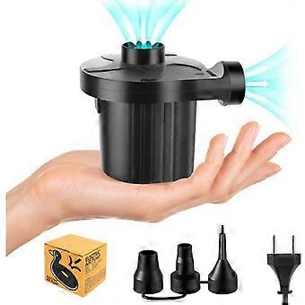 Electric Air Pump, 240V/50W Inflator and Deflator, Mini Electric Air Pump with 3 Air Nozzles, Electric Inflator and Deflator for Inflatable Mattresses