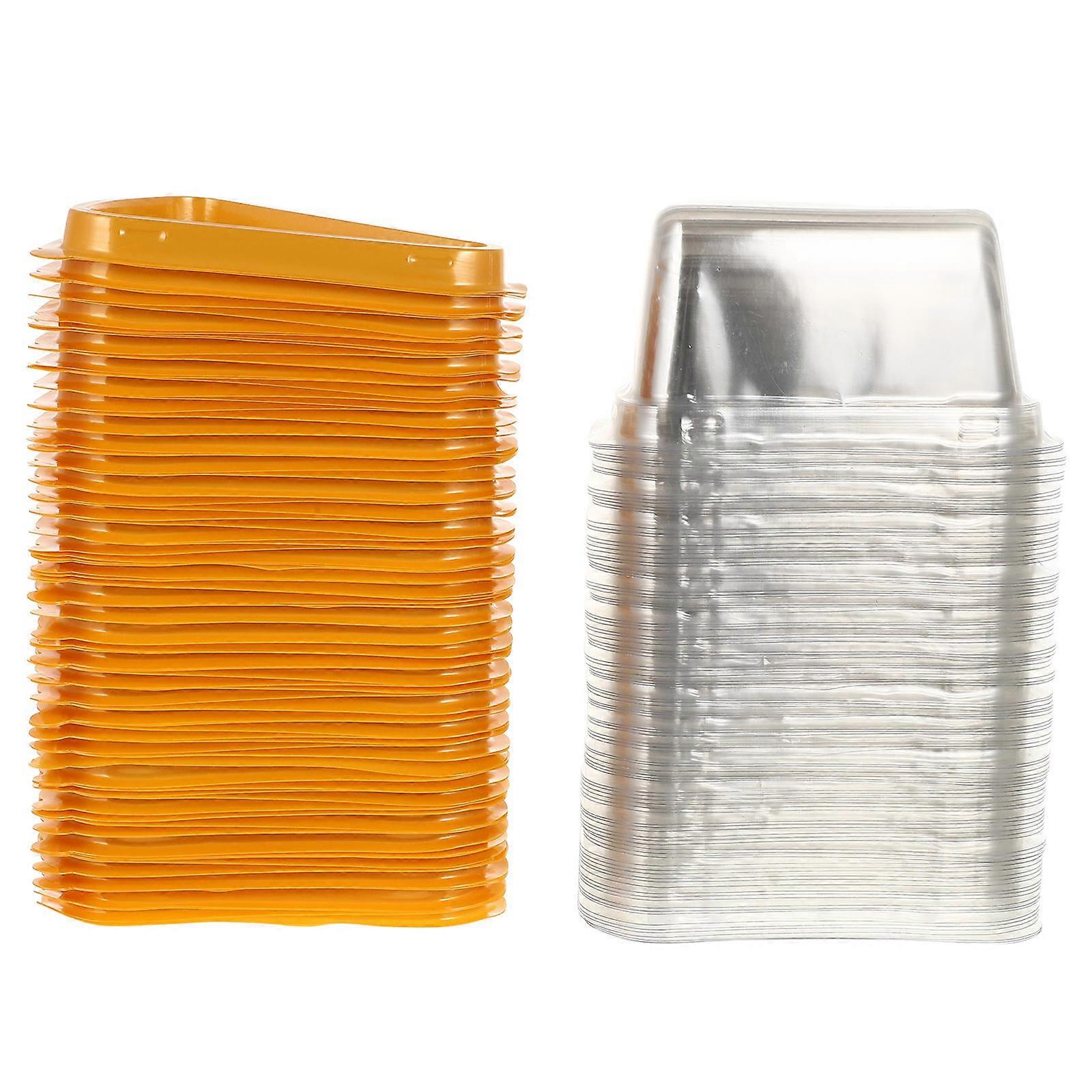 Triangle Cake Container Single Cupcake Container for Storage Use 100Pcs Pet