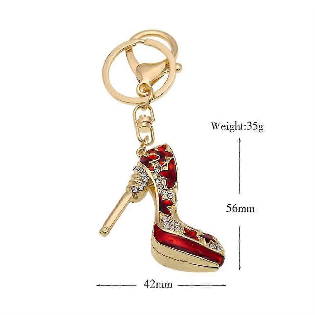 Rhinestone Ornament Keychains 3Pcs High Heel Charm Creative Gift