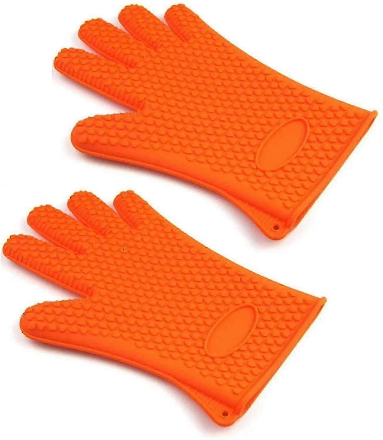 Five-Finger Silicone Heatproof Oven Gloves