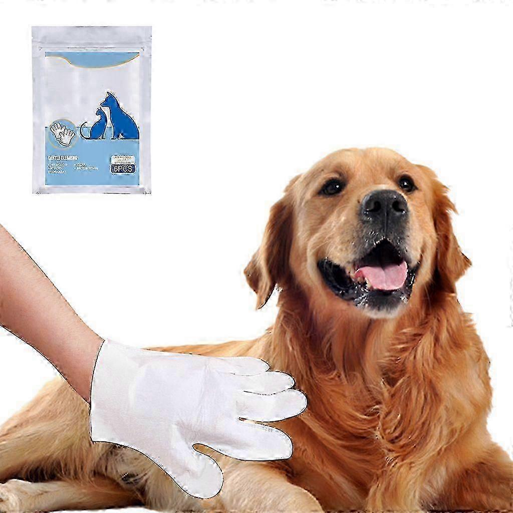 Deodorising No-Rinse Pet Wipe Gloves
