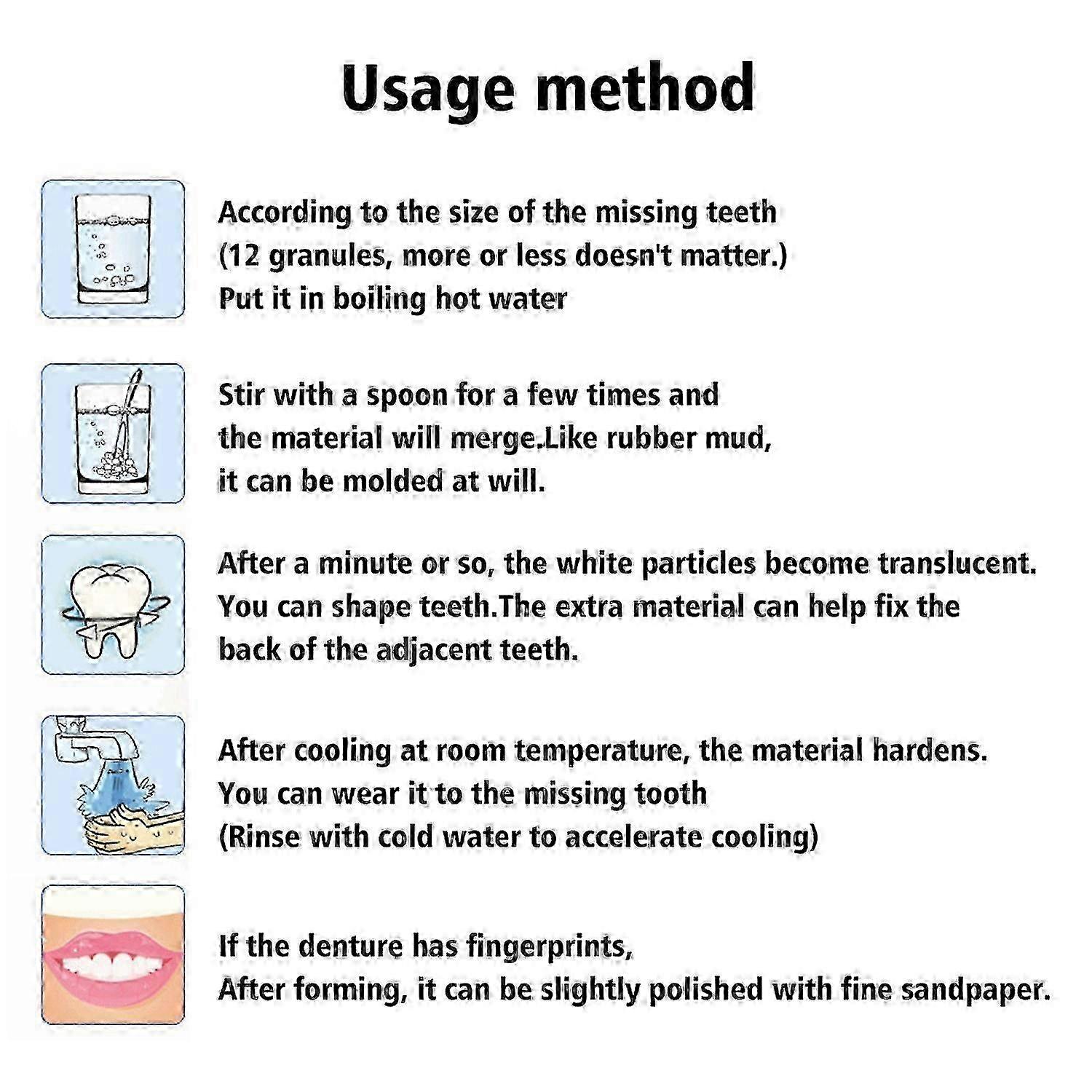 Moldable Tooth Repair Putty Food-Grade