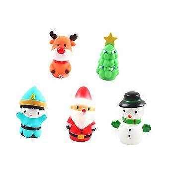 5Pcs Christmas Finger Puppets Set for Kids Santa Elk Snowman Tree Interactive Play and Storytelling