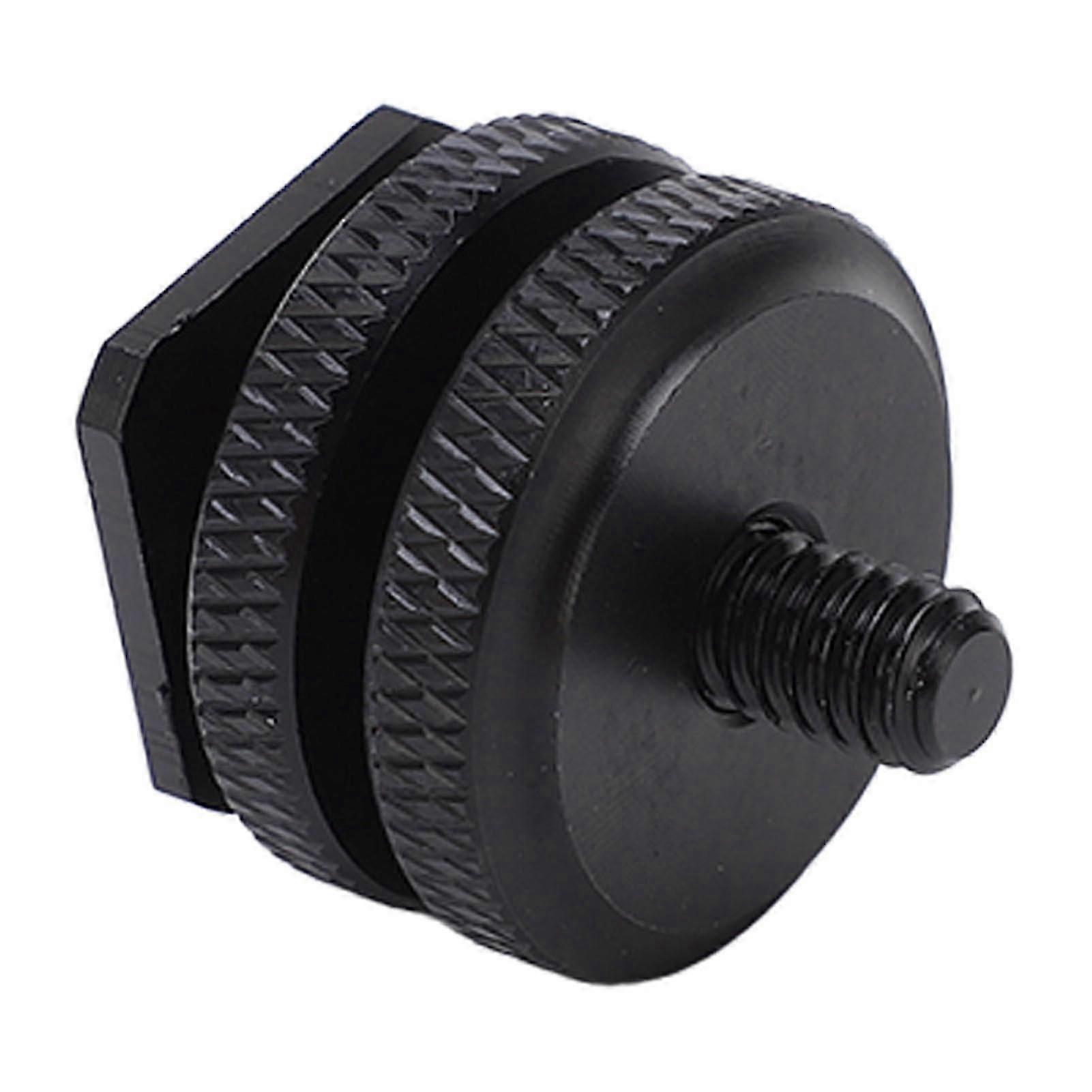 Adaptateur de griffe porte-accessoires pour appareil photo HP avec double écrou 1/4 pouce, vis pour trépied, fixation pour flash.