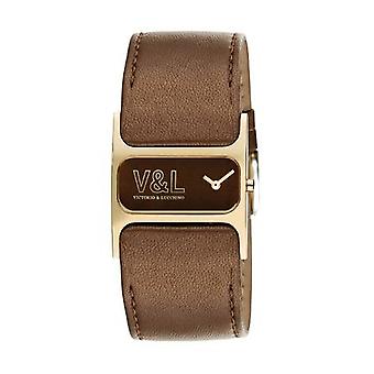 V & l ke cyber ! Quartz Analog Woman Watch with Cowhide Bracelet VL027601