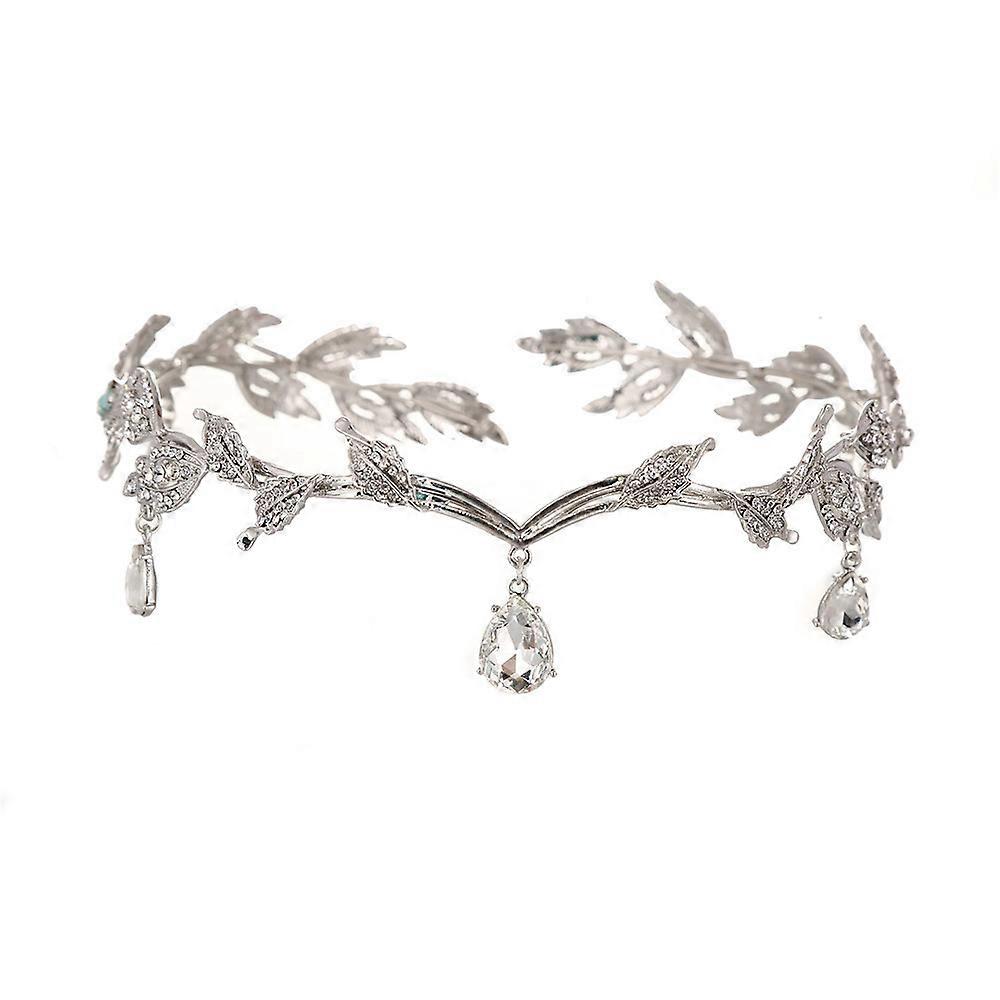 Handmade Crystal Leaf Tiara