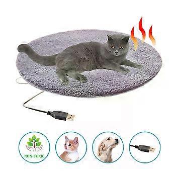Electric Usb Mat Constant Temperature Pet Bed Blanket Puppy Heater Portable Cat Winter Sleep Roud Cushion Dog Heating Plush Pad