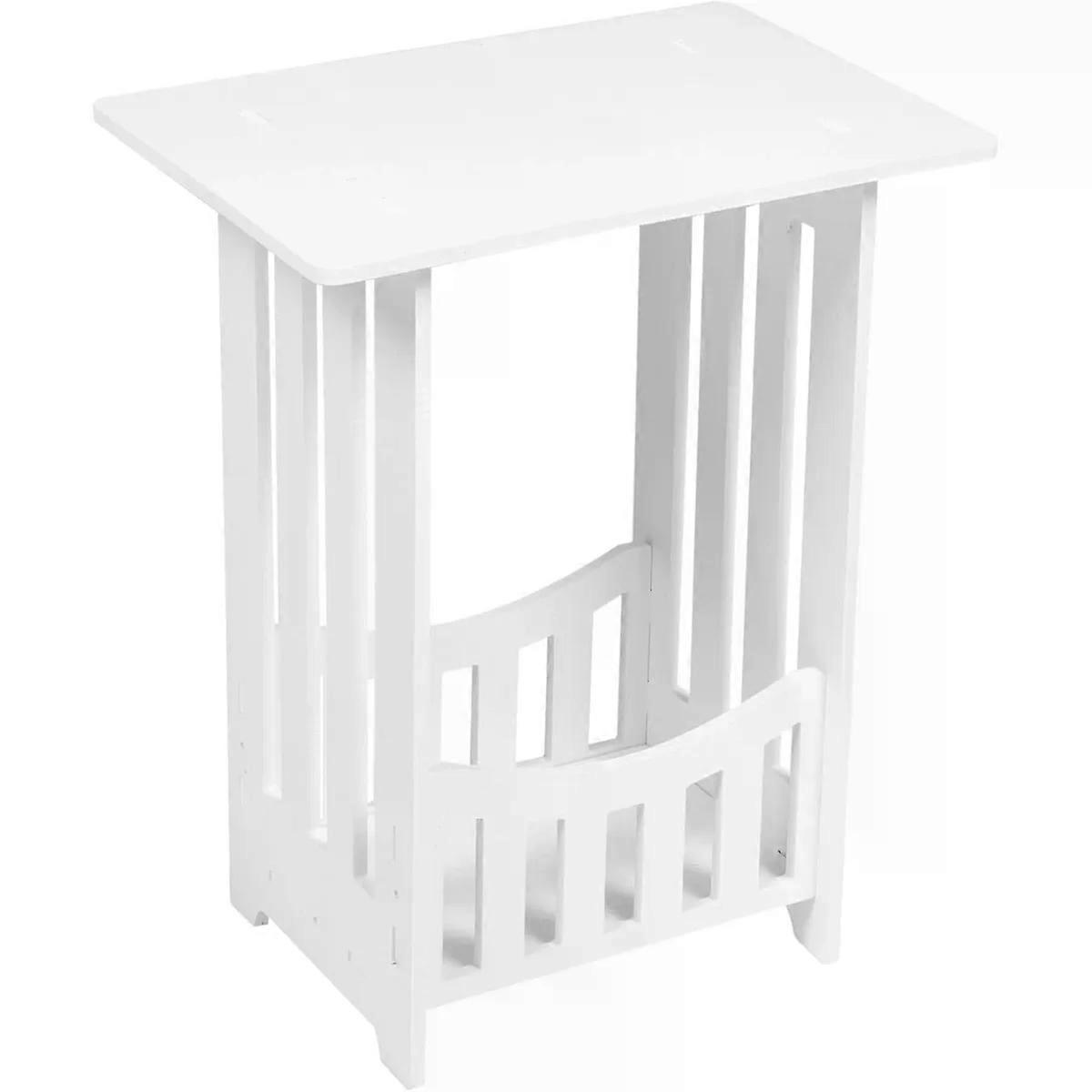White Mini Makeup Table Bedside Table Clean Contemporary Small