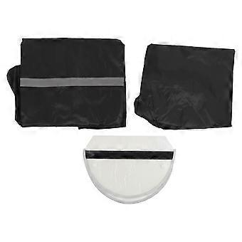 2 Stück Regenbekleidung Set Wasserdichte Jacke Hosenanzug Split Reflective Regenmantel Set für Männer und Frauen Schwarz