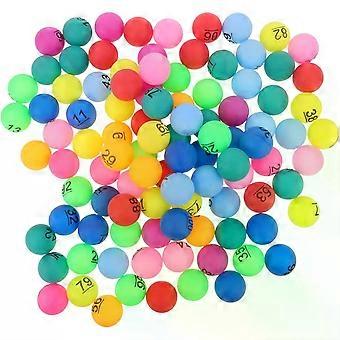 Numbered Bingo Balls 100pcs Pp Multi-color Party Supplies