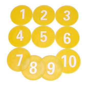 Soccer Flat Sign Discs Football Nonslip Floor Markers Footworks Training Mat Numbered Floor Spots Markers Enduring