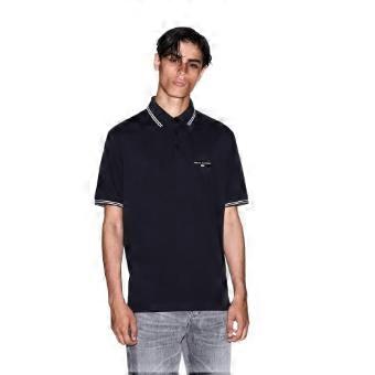Armani Exchange herrepolo med broderet krave.