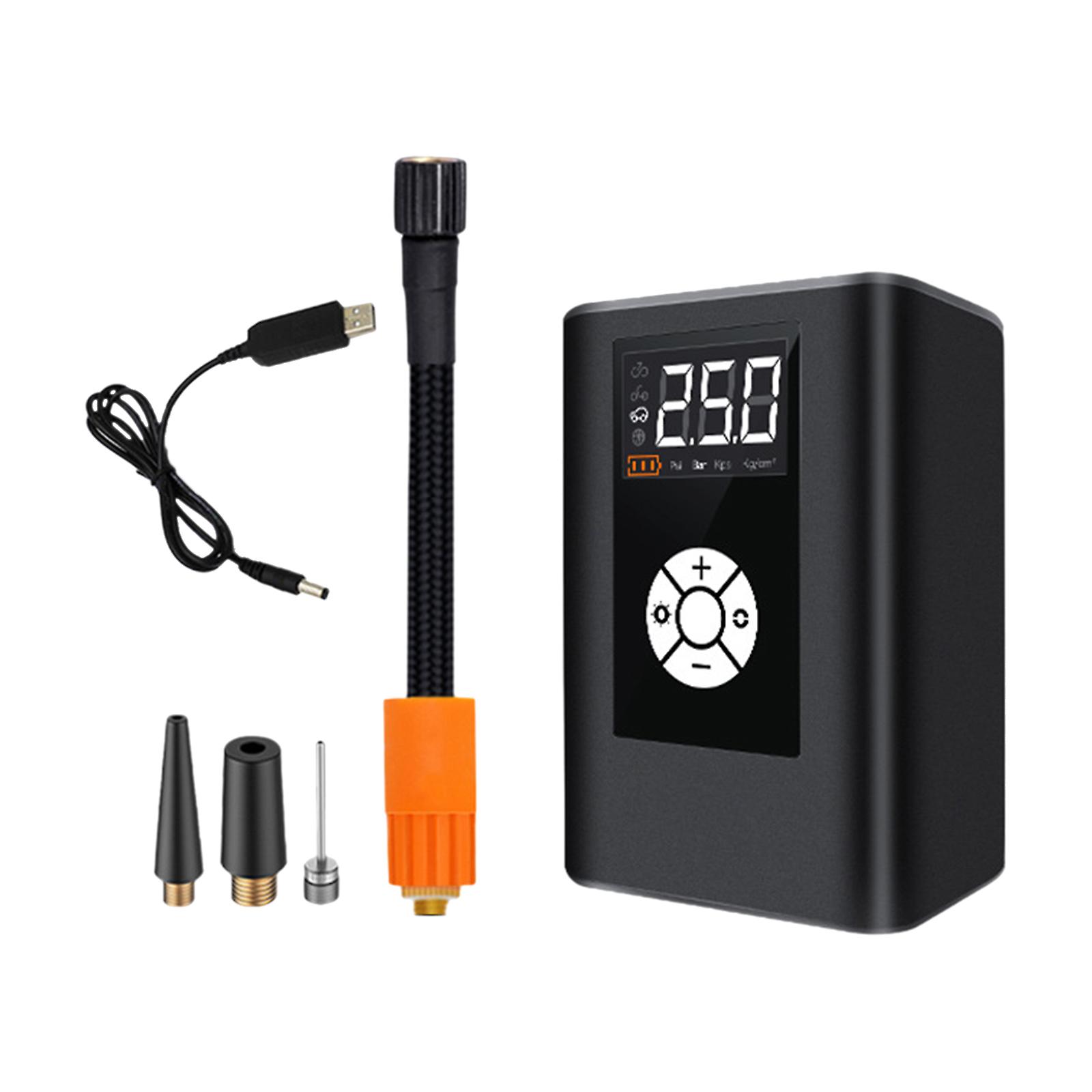 Mini Tyre Inflator Portable Air Compressor Lcd Display Electric Bike Pump