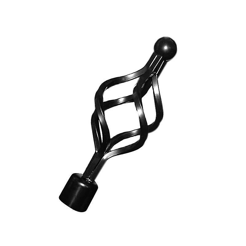 16X2.6cm Black Window Treatment Replacement Parts 2pcs Exquisite Curtain Pole Decorative End Caps Cr