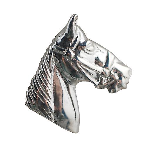 Silver 15x15mm Horse Head Pendant