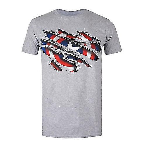 Captain America Mens Torn T-Shirt