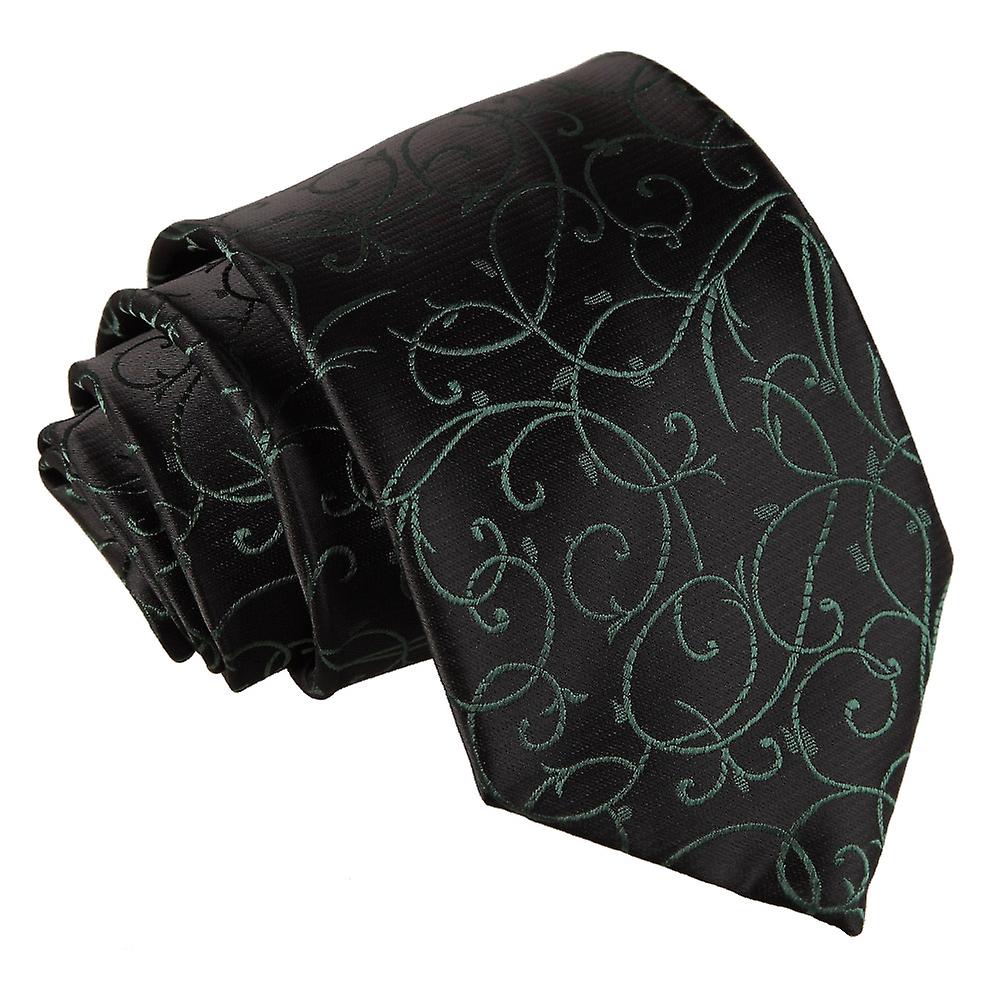 Black and Green Swirl Tie