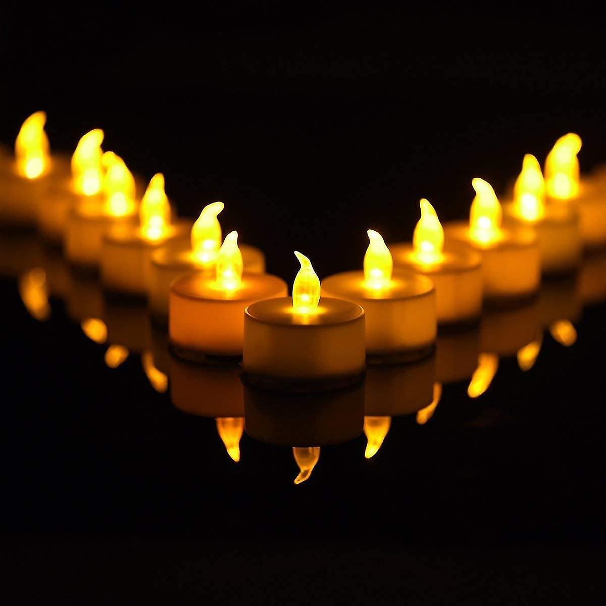 36pc Led Candles Cr2032 Battery Operated Tea Light Flameless,100+hours