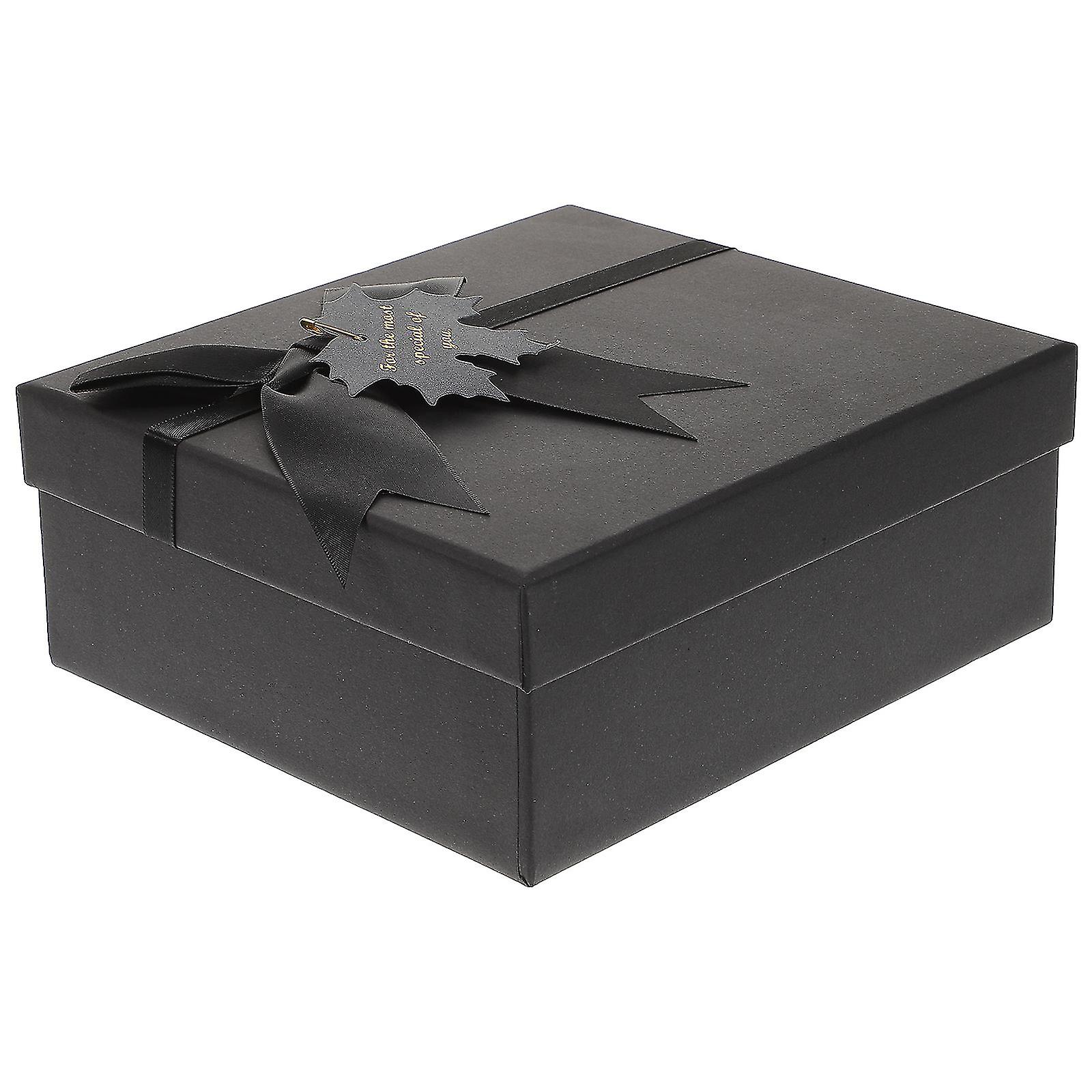 1pc Christmas Gift Box Creative Present Package Case Paper Box (black)