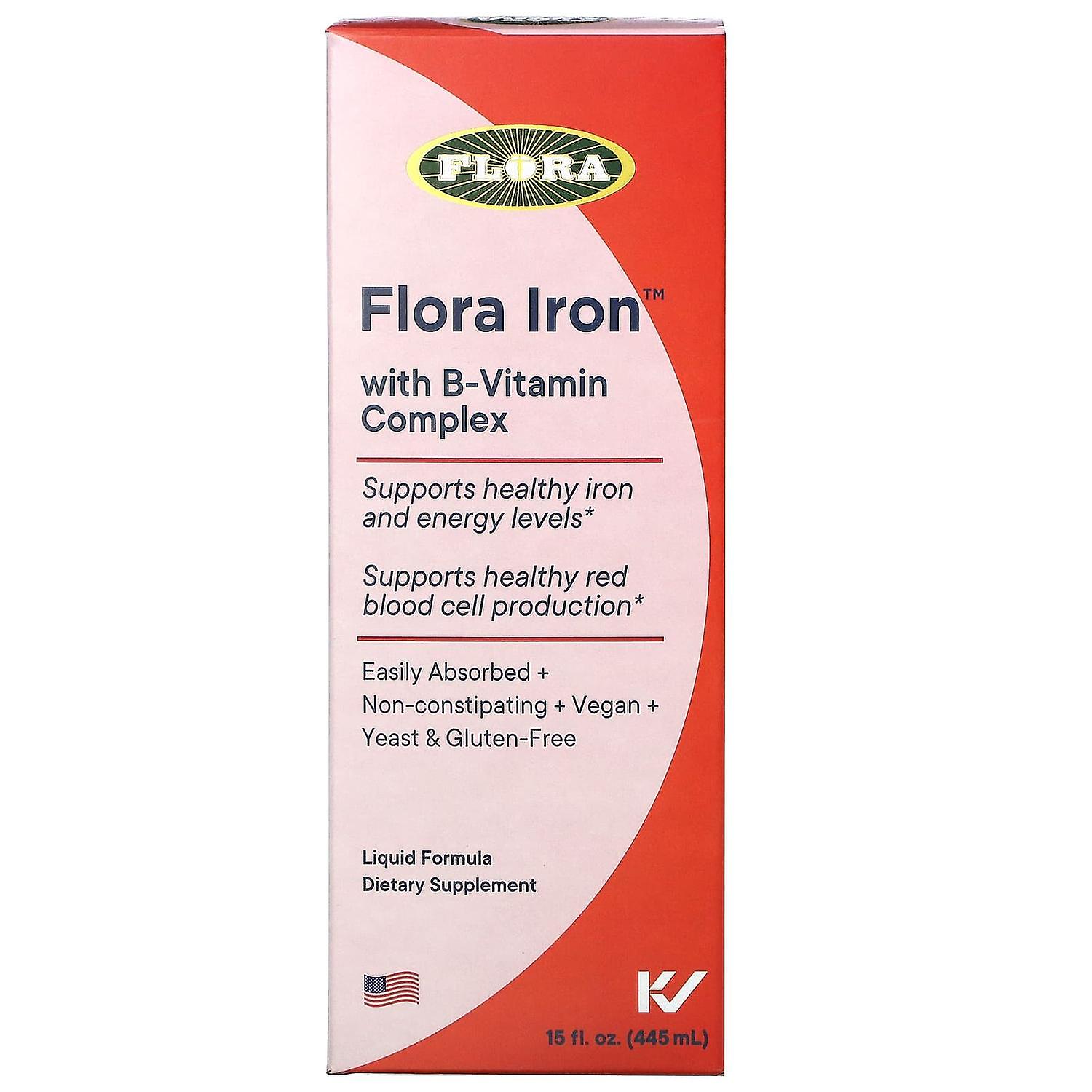 Flora, Iron with B-Vitamin Complex, 15 fl oz (445 ml)