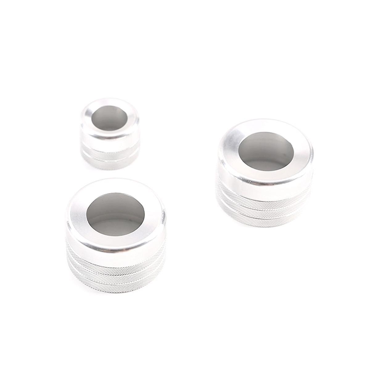 Silver Air Conditioner Knob Audio Volume Tune Button Trim Cover Ring for X5 X6 E70 E71 F15 F16 2014