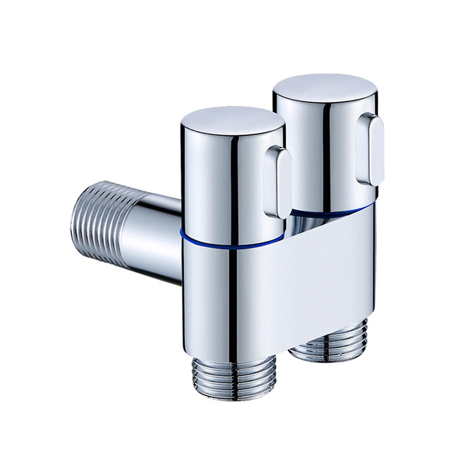 1 in 2 Out Triangular Valves for Toilet Bathroom Faucet Double Handle Outlet Valves for Home