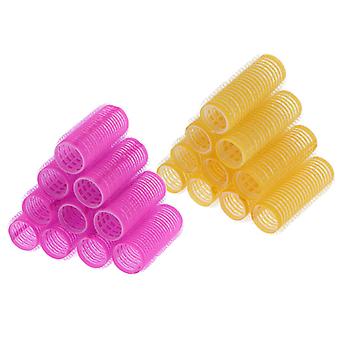 20pcs Self Grip Hair Rollers Curling Curls Waves Cling Stick Styling Tools