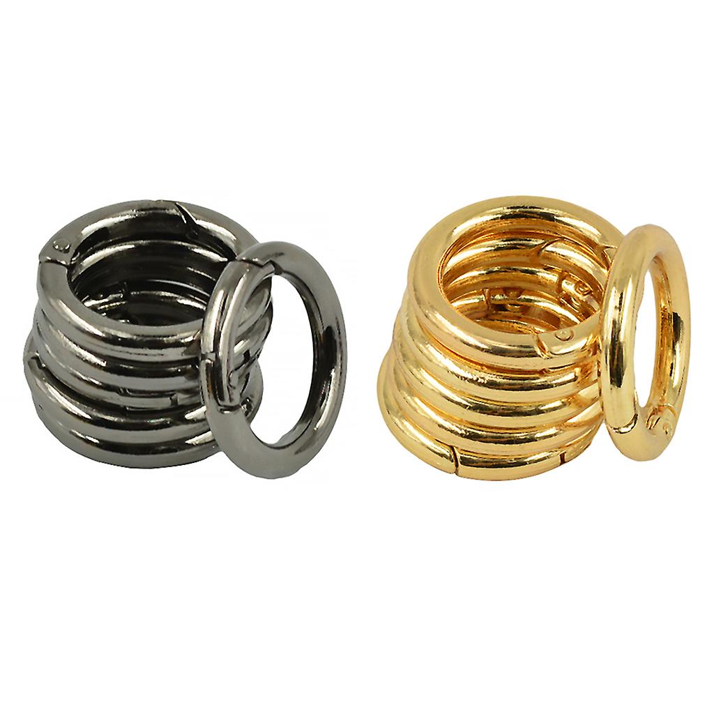 12 Pieces Round Spring Snap Hook Clip for Key Handbag Purse Shoulder Strap