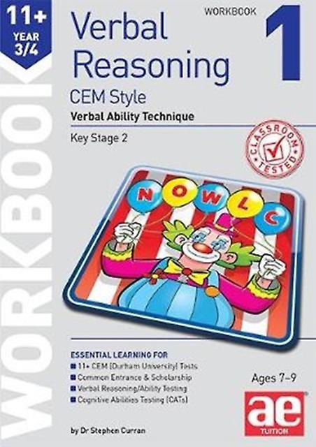 11 Verbal Reasoning Year 34 Cem Style Workbook 1 by Dr Stephen C Curran Paperback