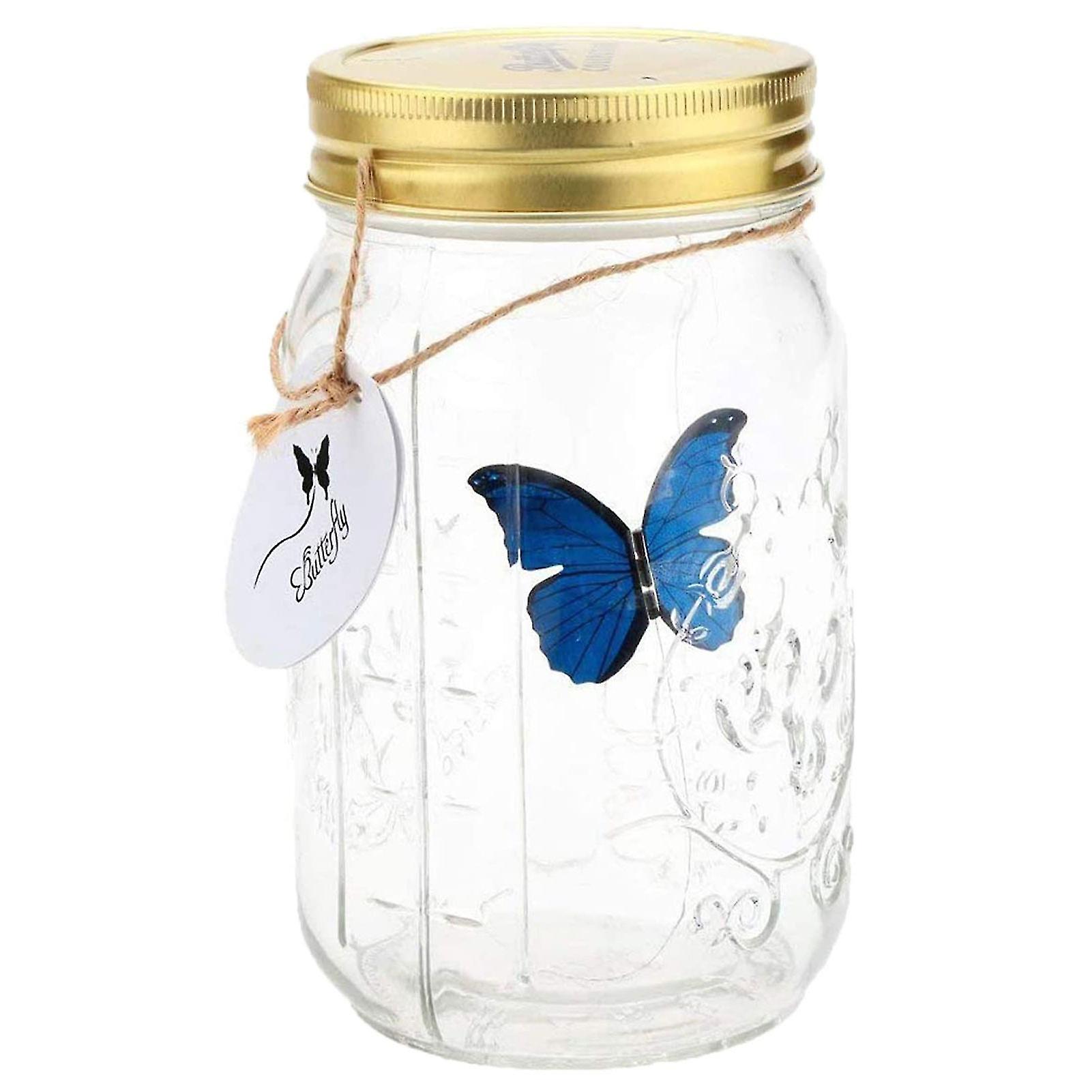 Coleção Butterfly Jar Lamp Flying Butterfly com Luzes LED compatível Família e Amigos Presente-D