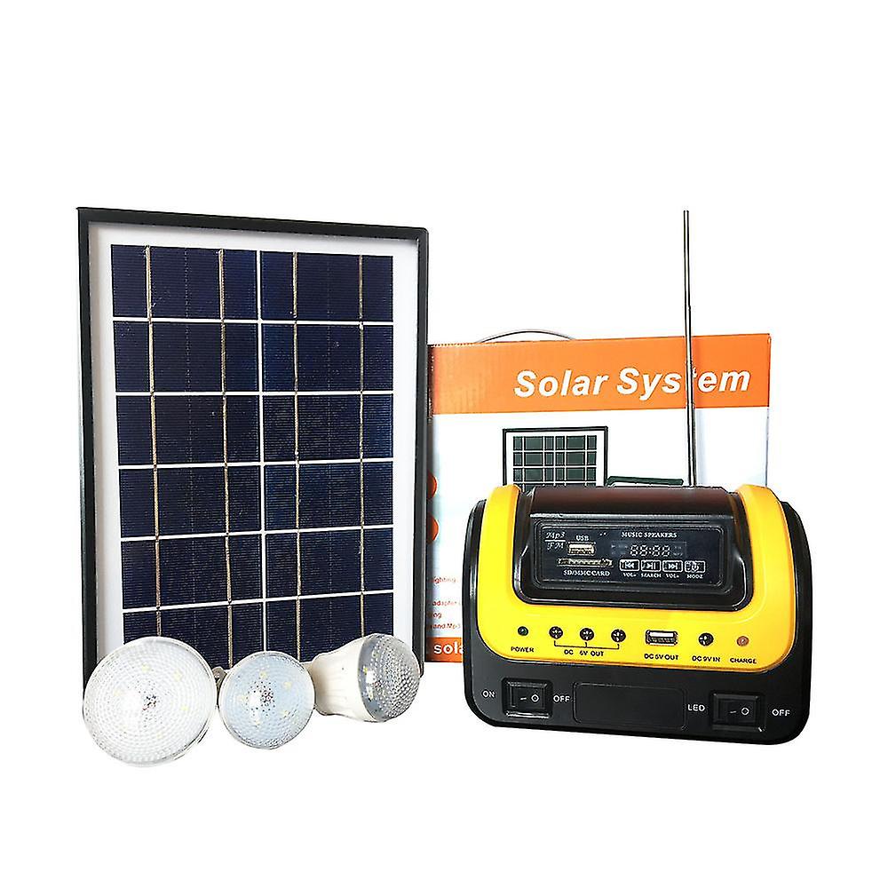 Portable Solar Generator Outdoor Mini Solar Power System Solar Panel Usb Charger With Bluetooth Speaker Led Lighting System