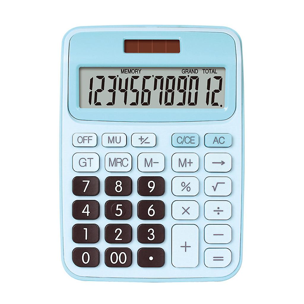 Dual Power Calculation Supplies12-digit Electronic with Battery +Solar Power