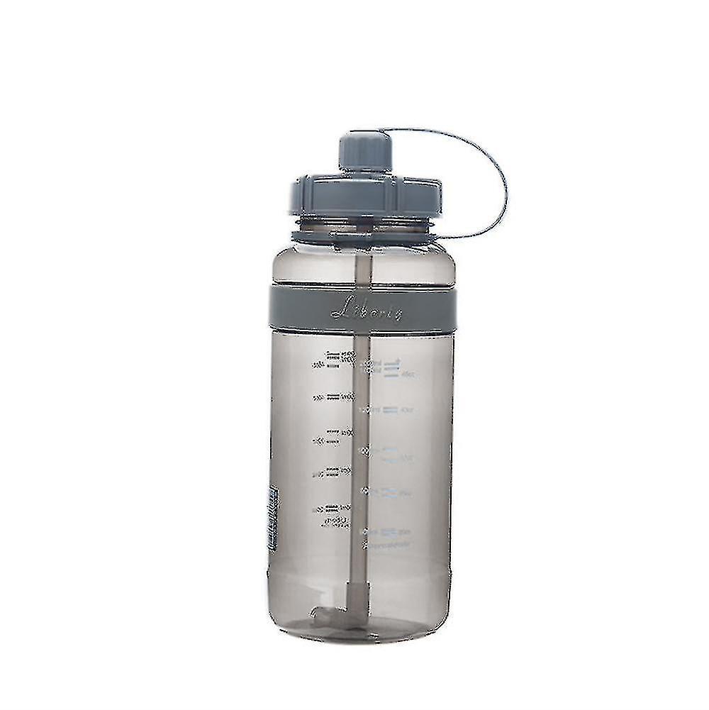 2000ml Sports Water Bottle With Straw, Large Water Bottles With Marker