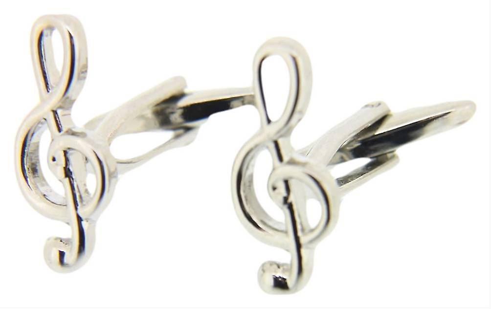 David Van Hagen Treble Clef Cufflinks - Silver