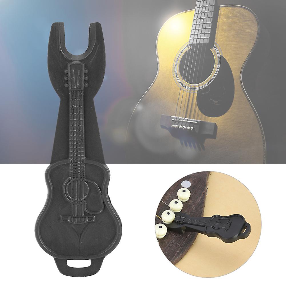 Plastic Guitar Bridge Pin Puller String Tool, Black, Lightweight