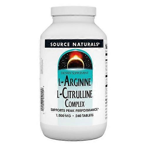 Source Naturals L-Arginine L-Citrulline Complex, 240 Tabs (Pack of 1)