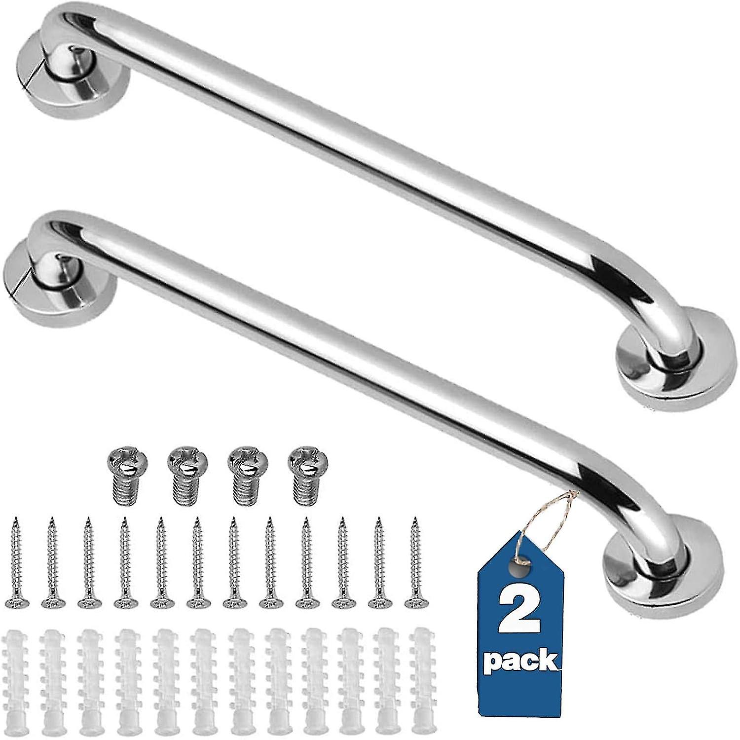 2er-Pack Dusch-Haltegriff Edelstahl-Badezimmer-Haltegriff Duschgriff Badewannengriff Sicherheitsstangen für Duschstuhl Bank Haltegriffe Senioren H