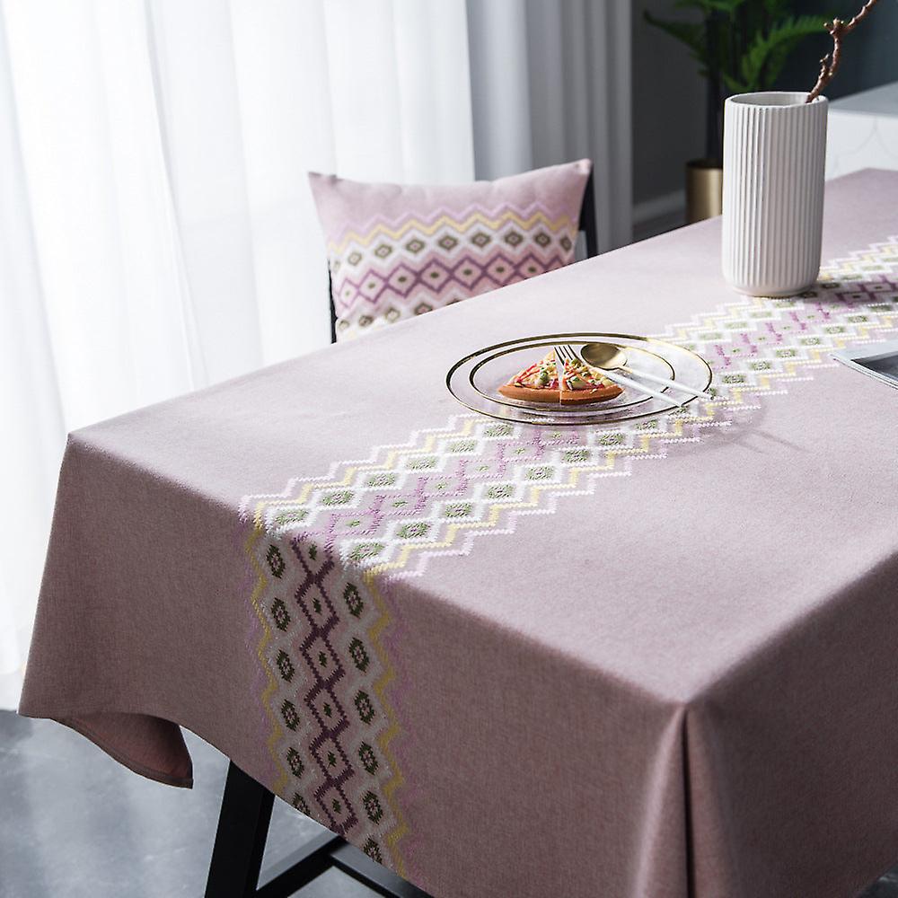 Pure Color Jacquard Tablecloth Decoration Party Tablecloth