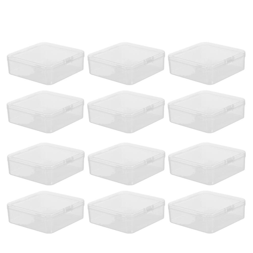 20pcs Small Storage Cases Transparent Plastic Containers Storage Boxes