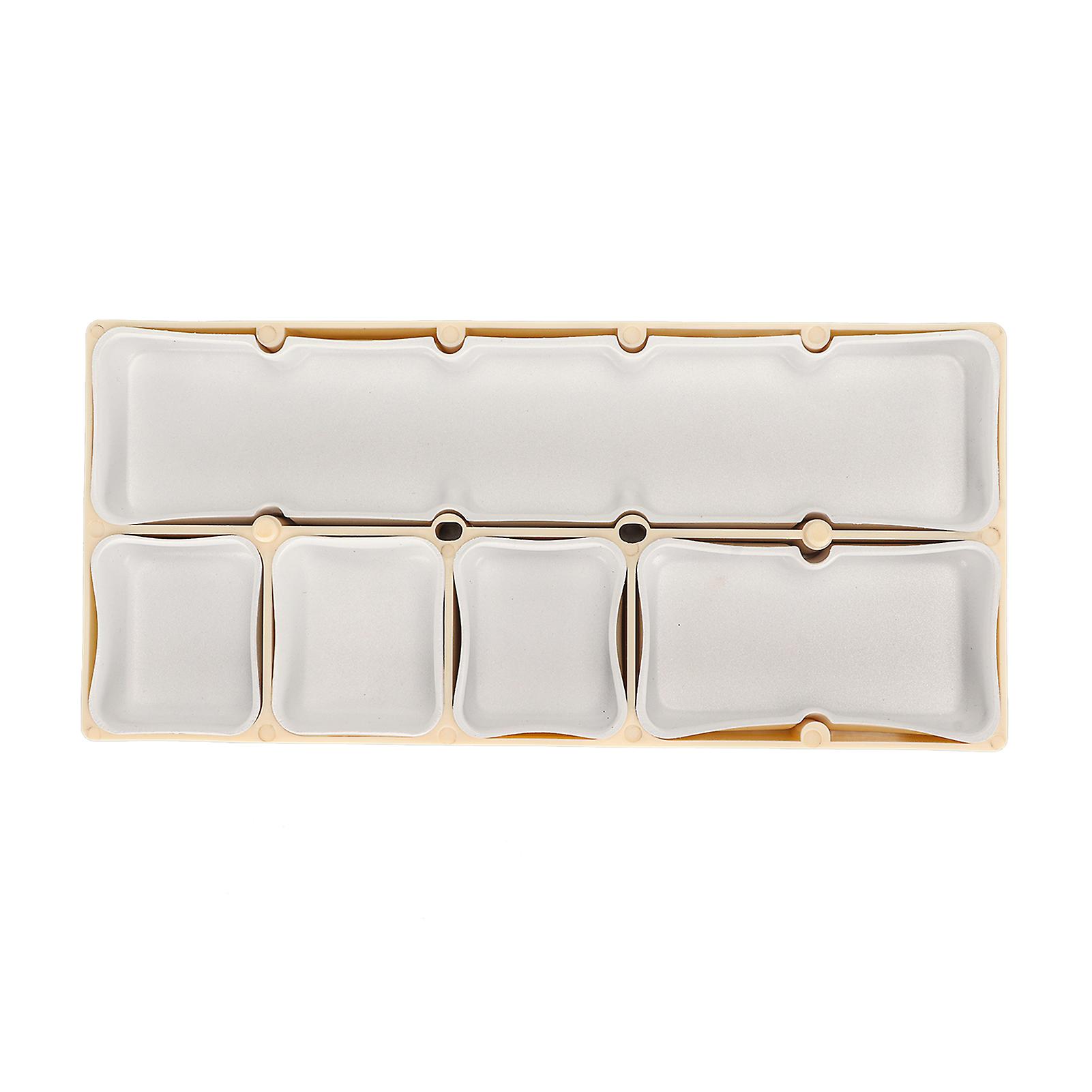 Watch Parts Storage Box Portable Stackable 5 Grids Watch Screws Storage Cotainer Beige